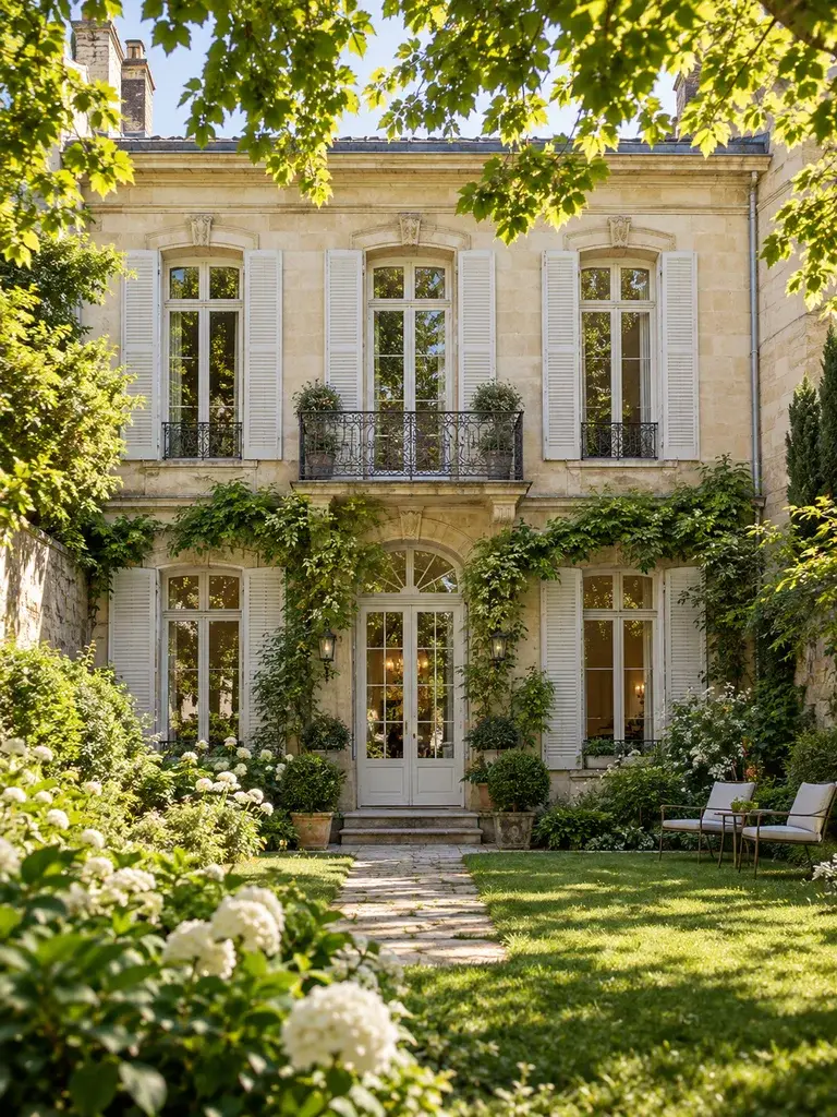 Maison avec jardin illustrant le planning de communication d’une agence