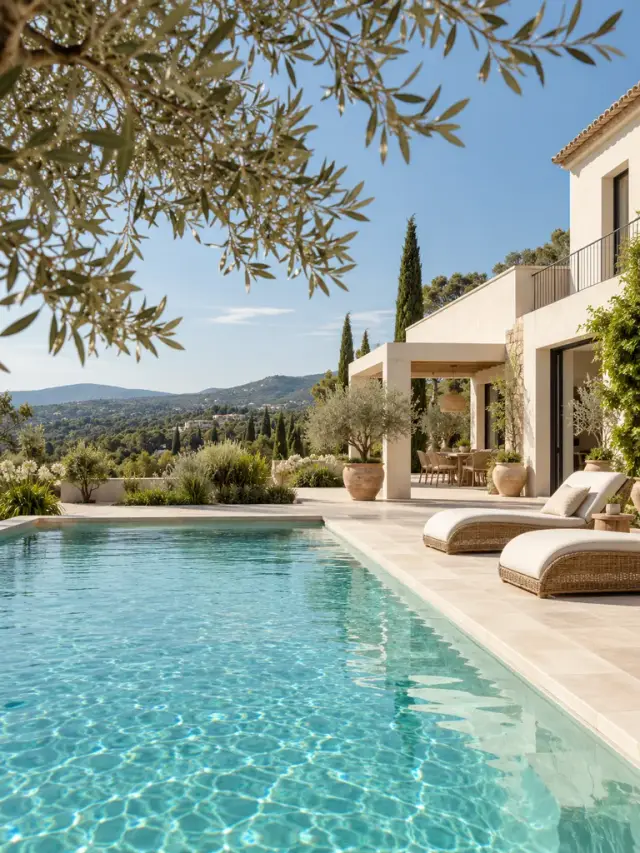 Maison avec piscine illustrant les différents contenus d’un mandat